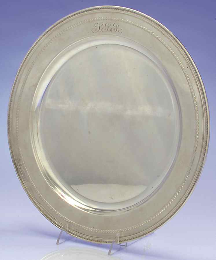 Edgeworth (Sterling, Hollowware) 14" Round Tray by Gorham Silver-1