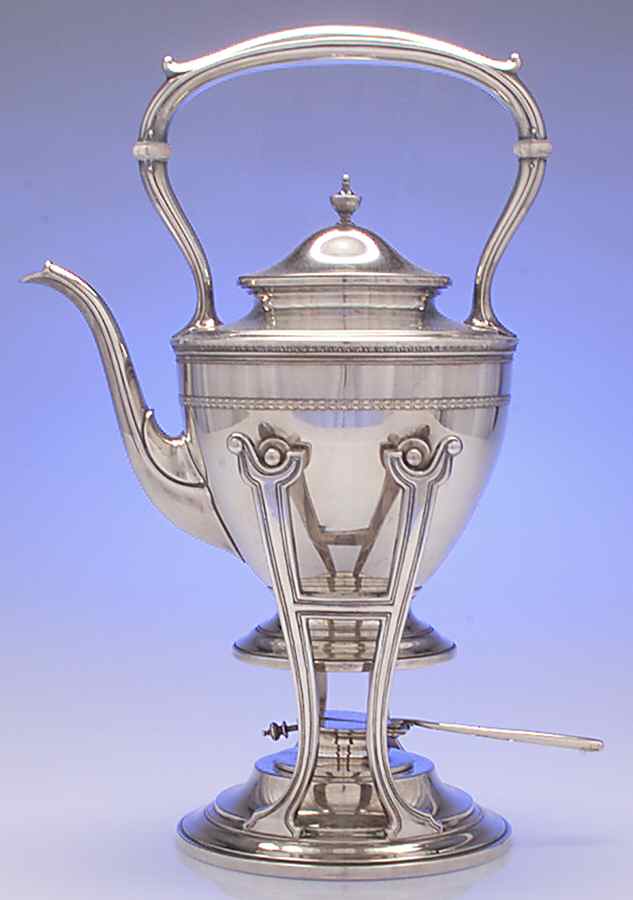 Edgeworth (Sterling, Hollowware) Kettle, Stand & Burner by Gorham Silver-1