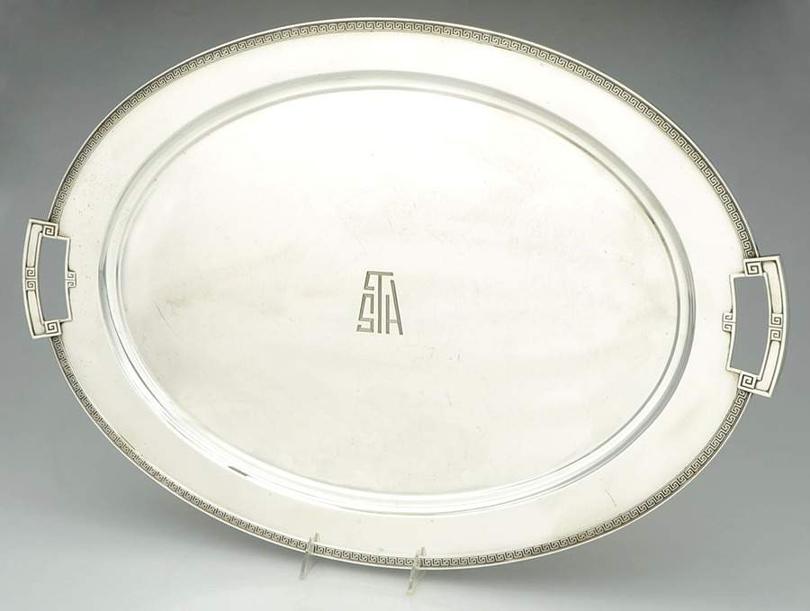 Etruscan (Sterling, Hollowware) Large Waiter Tray by Gorham Silver-1