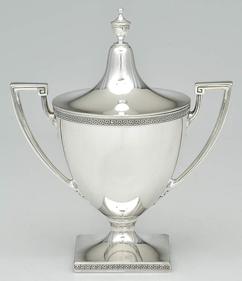 Etruscan (Sterling, Hollowware) Sugar Bowl & Lid by Gorham Silver-1