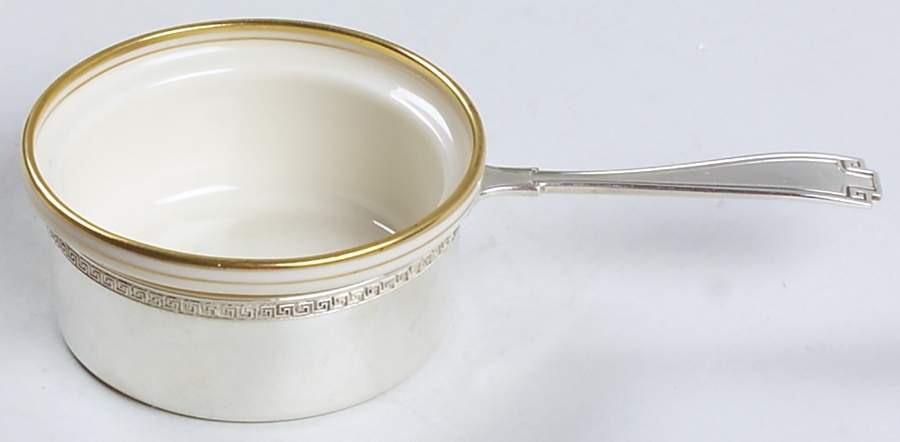 Etruscan (Sterling, Hollowware) Ramekin Holder & Shape 3 Lenox Liner by Gorham Silver-1