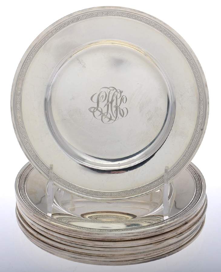 Etruscan (Sterling, Hollowware) Bread & Butter Plate - Set of 12 by Gorham Silver-1