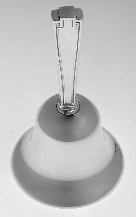 Etruscan (Sterling, Hollowware) Plated Bell with Sterling Handle by Gorham Silver-1