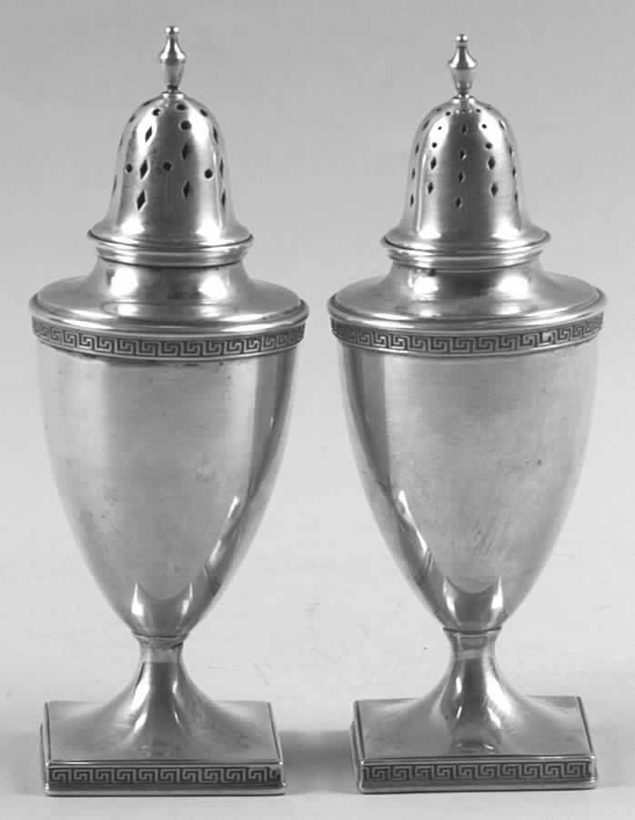 Etruscan (Sterling, Hollowware) Salt & Pepper Set by Gorham Silver-1