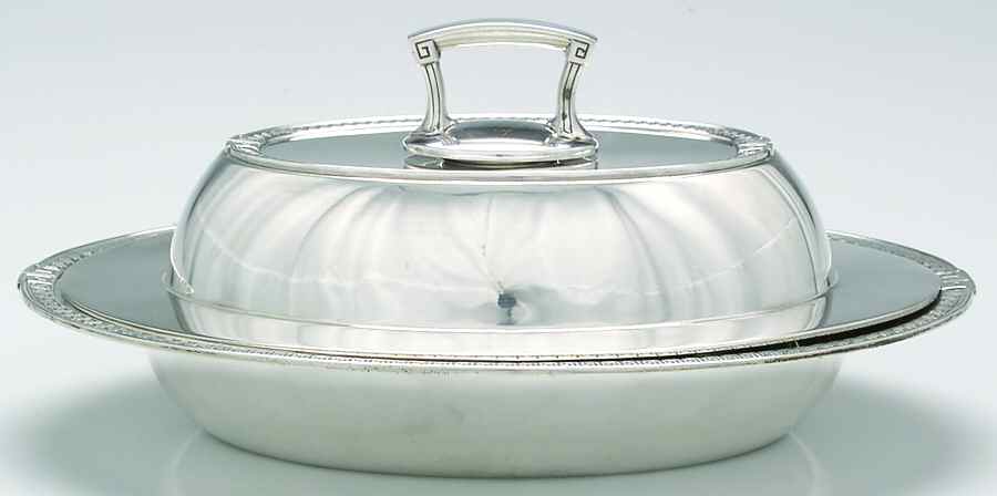 Etruscan (Sterling, Hollowware) (2 Pc) 11" Oval Double Vegetable by Gorham Silver-1