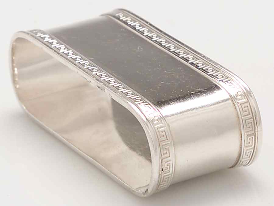 Etruscan (Sterling, Hollowware) Oblong Napkin Ring by Gorham Silver-1