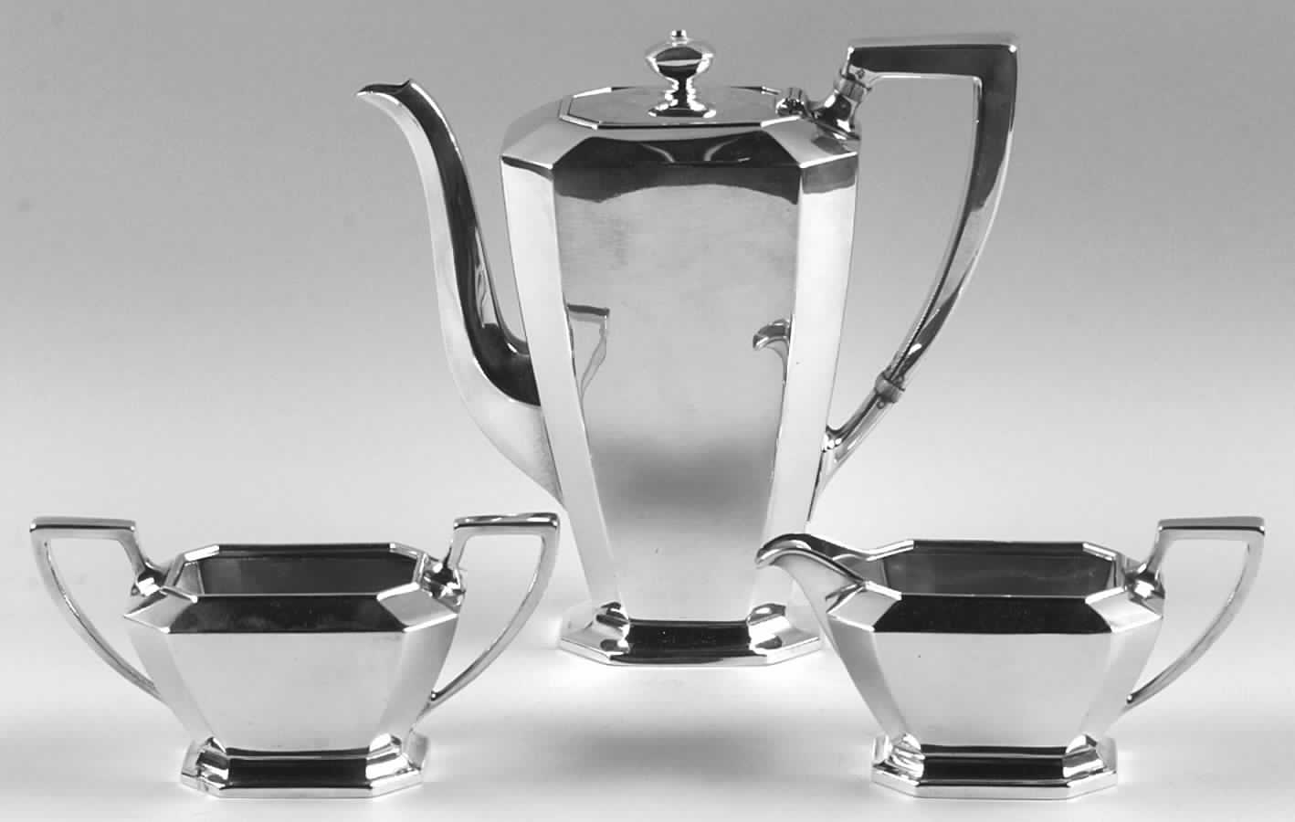 Fairfax (Sterling, Hollowware) 3 Piece Demi Set by Gorham Silver-1