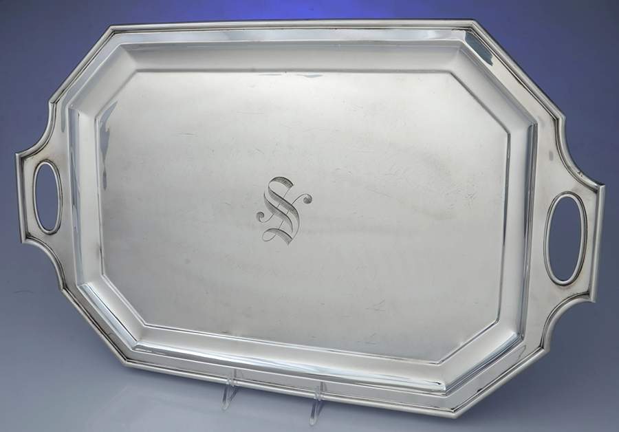 Fairfax (Sterling, Hollowware) Medium Sterling Waiter Tray by Gorham Silver-1