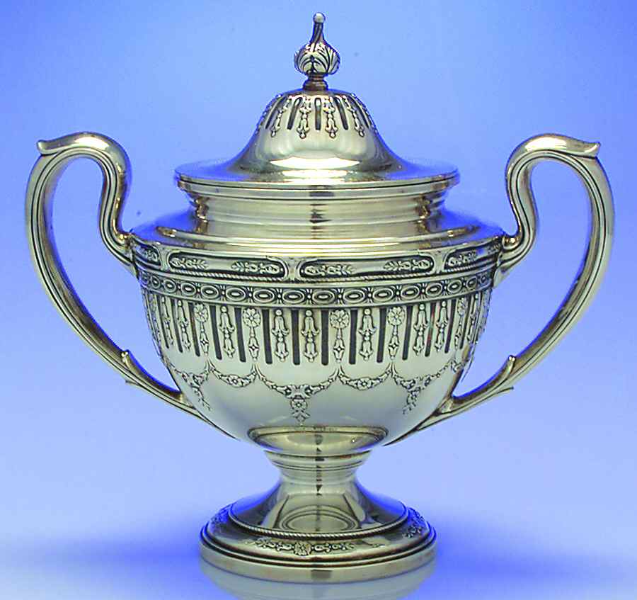 Marie Antoinette (Sterling, Hollowware) Sugar Bowl & Lid by Gorham Silver-1