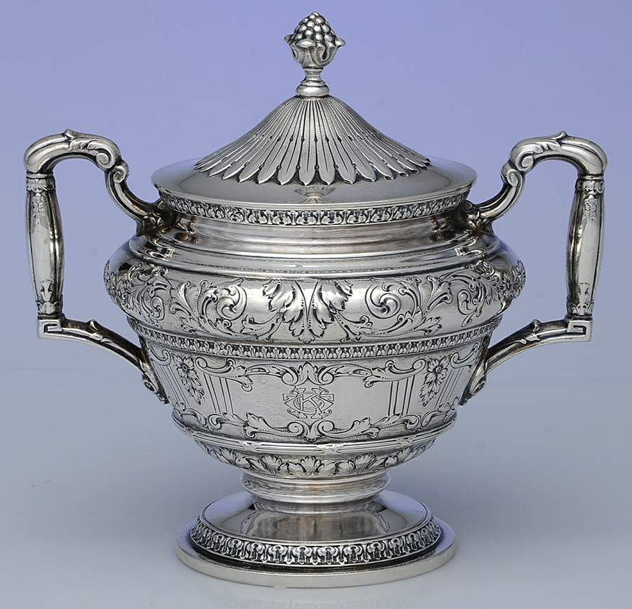 Marie Antoinette (Sterling, Hollowware) Sugar Bowl & Lid by International Silver-1
