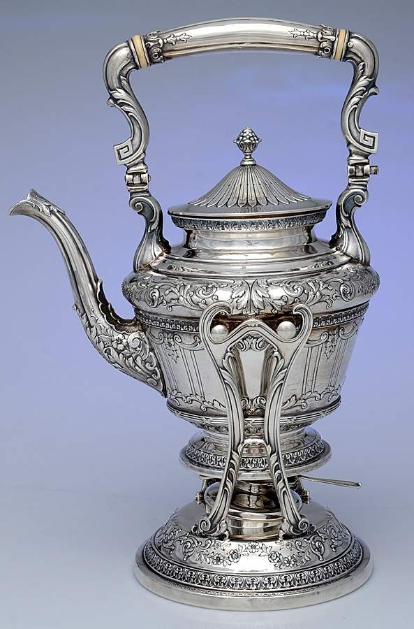 Marie Antoinette (Sterling, Hollowware) Kettle, Stand & Burner by International Silver-1