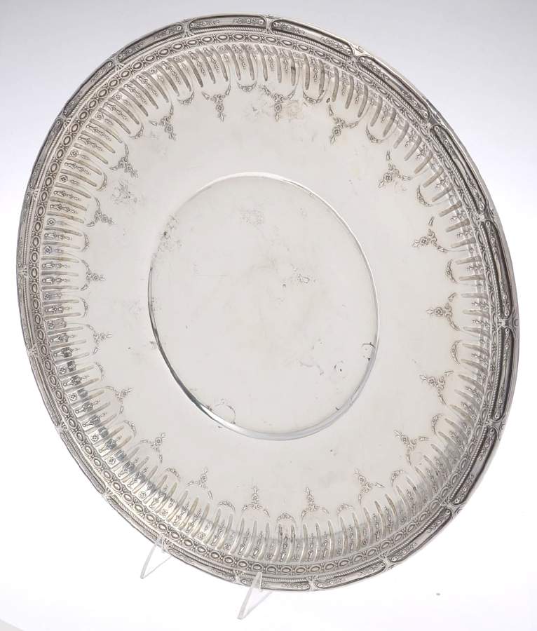 Marie Antoinette (Sterling, Hollowware) 16" Round Tray by Gorham Silver-1