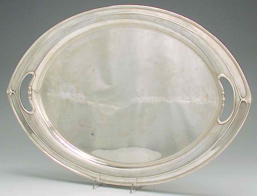 Portsmouth (Sterling, Hollowware) Medium Sterling Waiter Tray by Gorham Silver-1