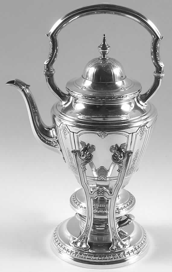 Princess Patricia (Sterling, Hollowware) Kettle, Stand & Burner by Gorham Silver-1