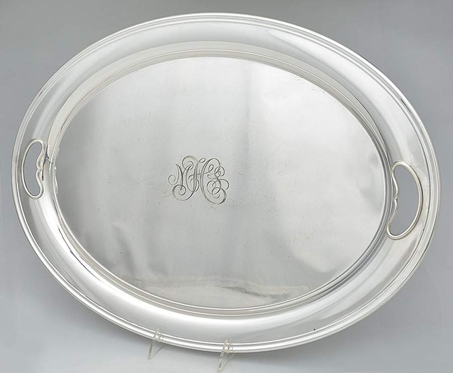 Puritan (Sterling, Hollowware) Large Waiter Tray by Gorham Silver-1