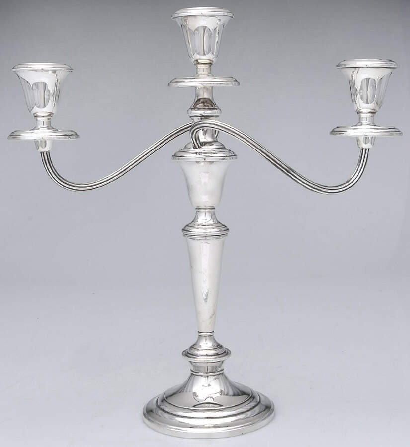 Puritan (Sterling, Hollowware) Weighted 3 Light Candelabra by Gorham Silver-1