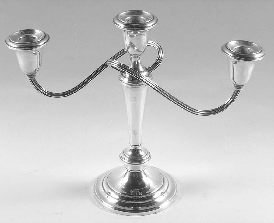 Puritan (Sterling, Hollowware) Weighted 3 Light Candelabra by Gorham Silver-1