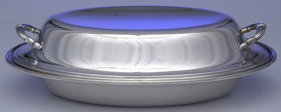Puritan (Sterling, Hollowware) 10" Oval Double Vegetable by Gorham Silver-1