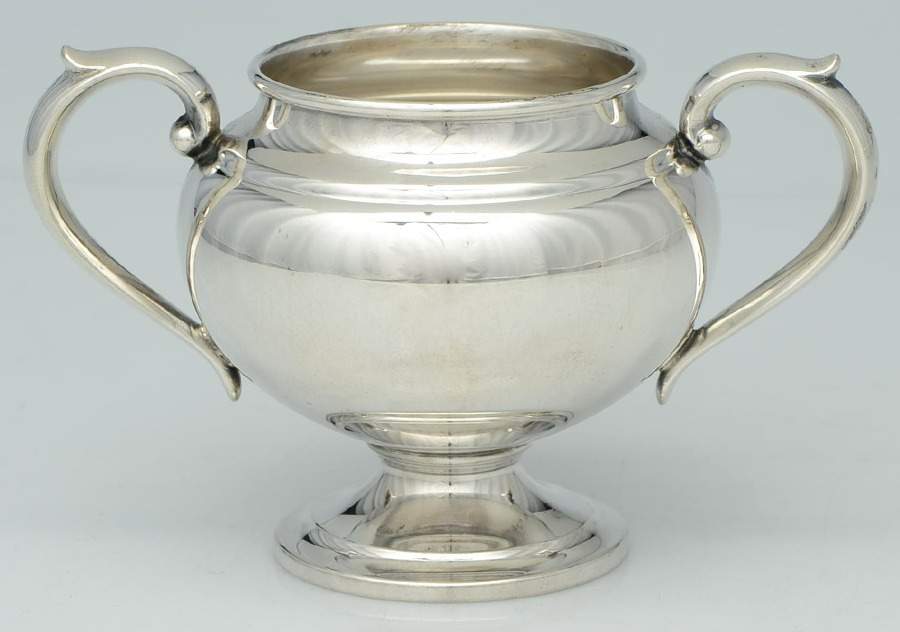 Puritan (Sterling, Hollowware) Sugar Bowl No Lid by Gorham Silver-1
