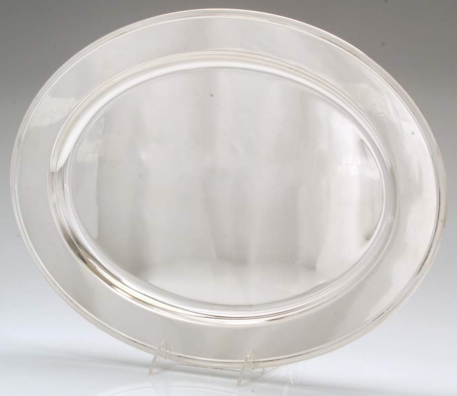 Puritan (Sterling, Hollowware) 18" Oval Serving Platter by Gorham Silver-1