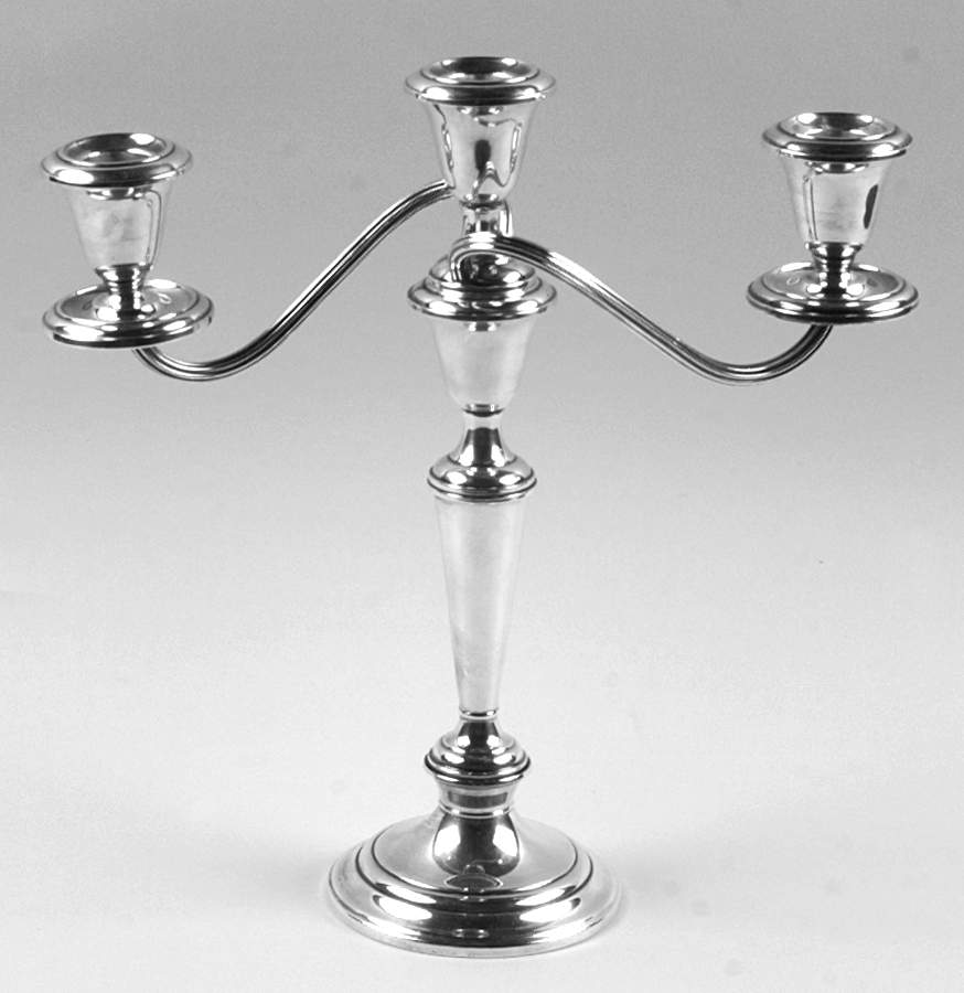 Puritan (Sterling, Hollowware) Weighted 3 Light Candelabra by Gorham Silver-1