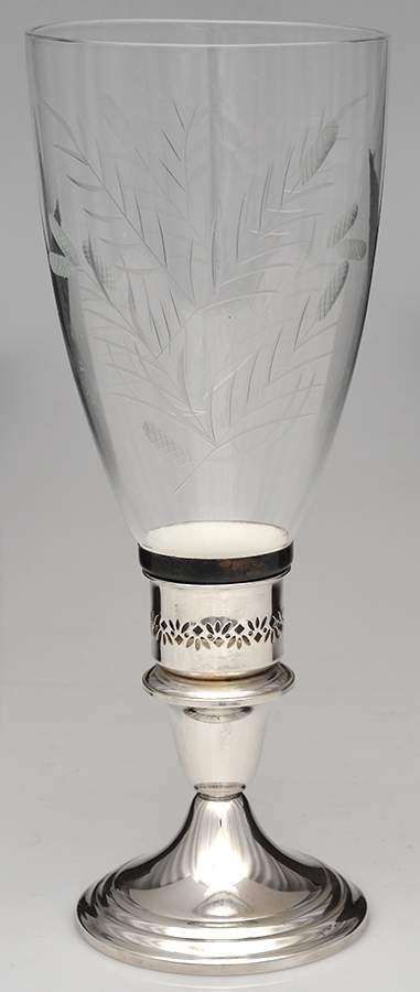 Puritan (Sterling, Hollowware) Weighted Hurricane Lamp & Globe by Gorham Silver-1