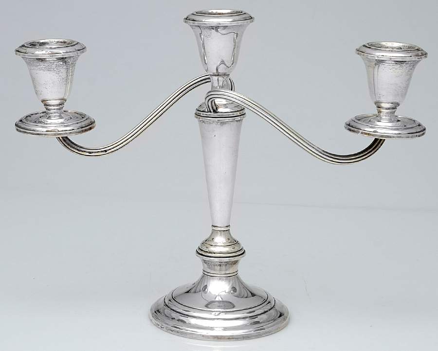 Puritan (Sterling, Hollowware) Weighted 3 Light Candelabra by Gorham Silver-1