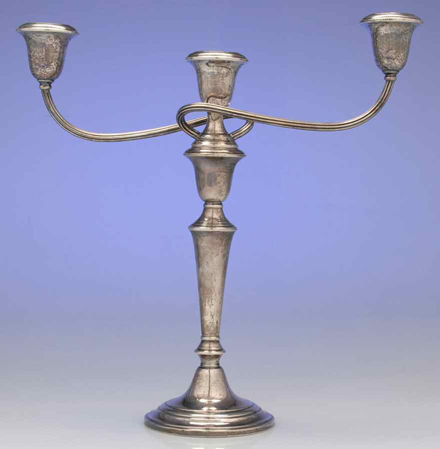 Puritan (Sterling, Hollowware) Weighted 3 Light Candelabra by Gorham Silver-1