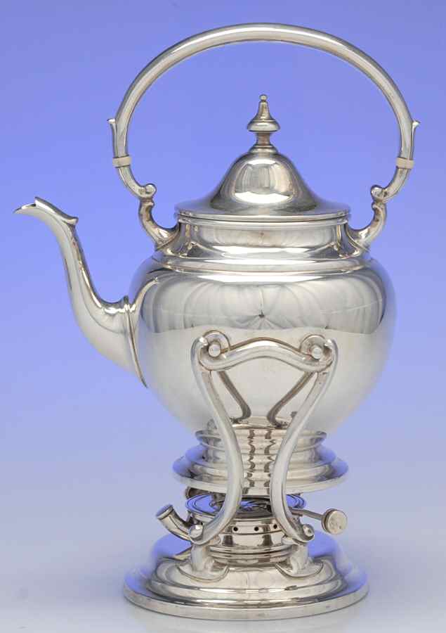 Puritan (Sterling, Hollowware) Kettle, Stand & Burner by Gorham Silver-1