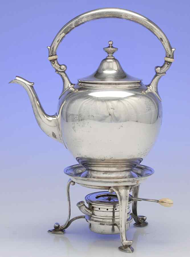 Puritan (Sterling, Hollowware) Kettle, Stand & Burner by Gorham Silver-1