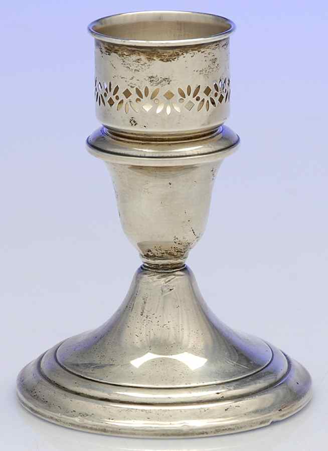 Puritan (Sterling, Hollowware) Weighted Hurricane Lamp Base by Gorham Silver-1
