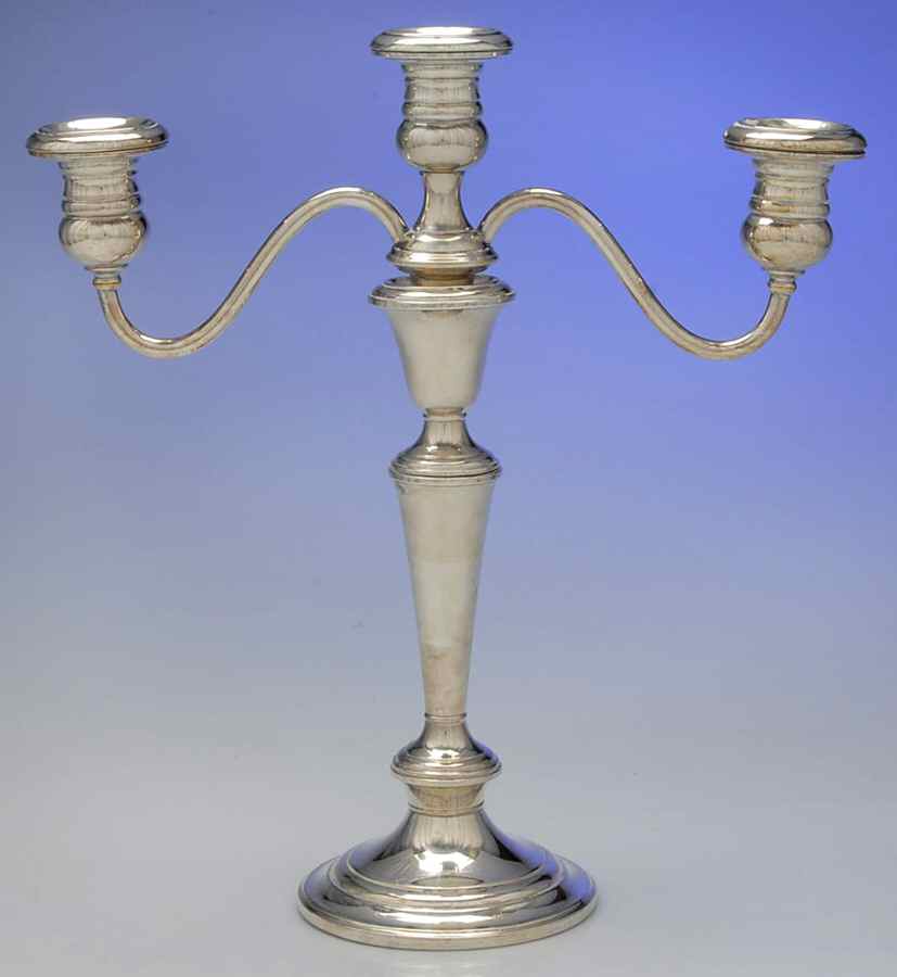 Puritan (Sterling, Hollowware) Weighted 3 Light Candelabra by Gorham Silver-1