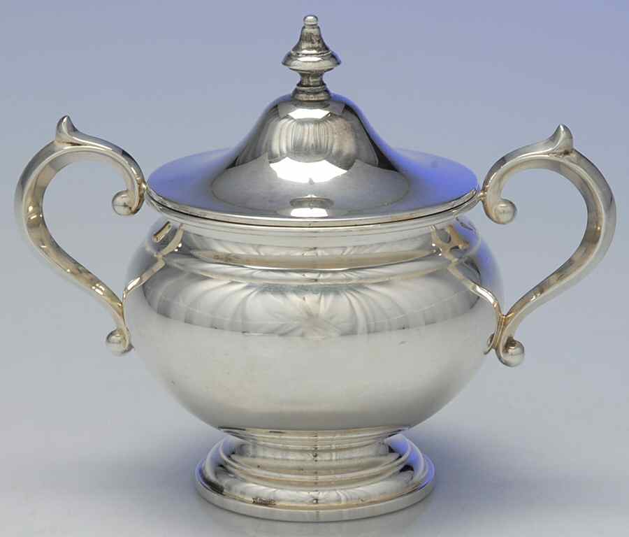 Puritan (Sterling, Hollowware) Mini Sugar Bowl & Lid by Gorham Silver-1