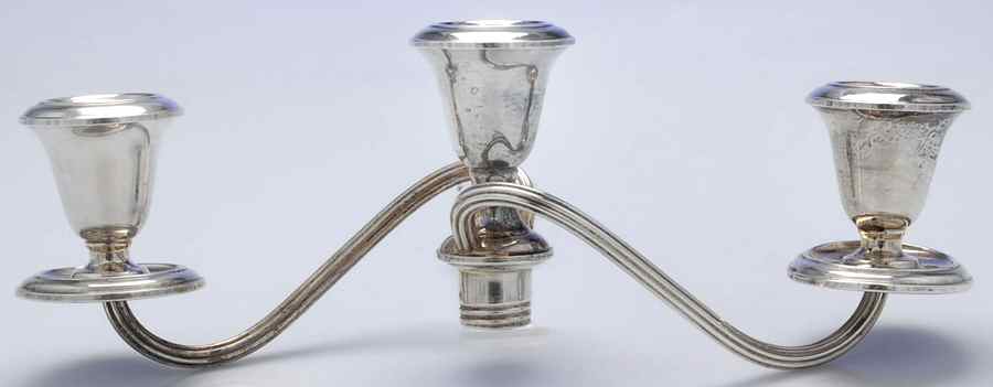 Puritan (Sterling, Hollowware) 3 Light Candelabra Branch by Gorham Silver-1