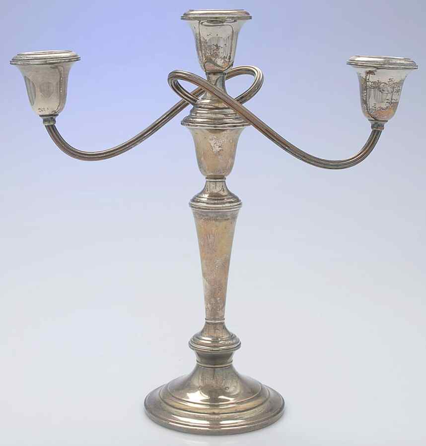 Puritan (Sterling, Hollowware) Weighted 3 Light Candelabra by Gorham Silver-1