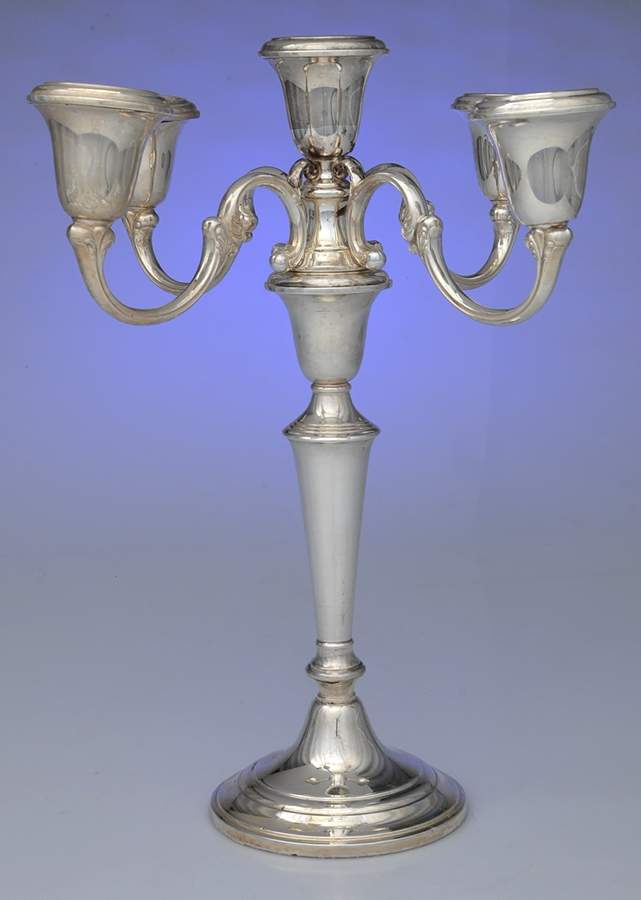 Puritan (Sterling, Hollowware) Weighted 5 Light Candelabra by Gorham Silver-1