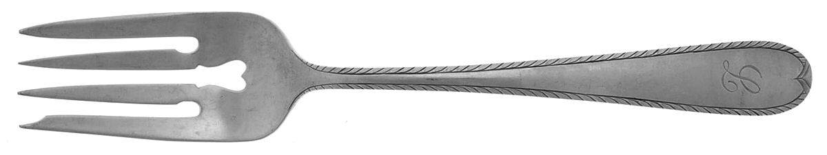 Dolly Madison-Eng. Feathered Edge (Sterling) Individual Salad Fork by Gorham Silver-1