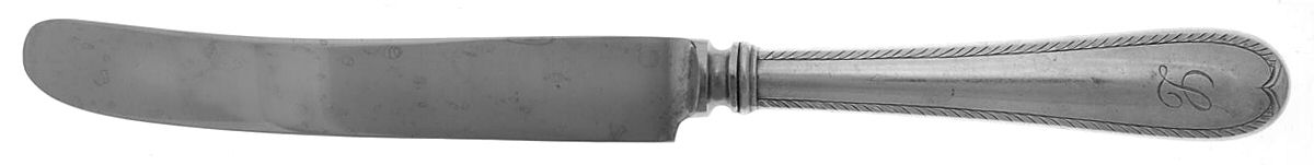Dolly Madison-Eng. Feathered Edge (Sterling) Old French Hollow Knife with Bolster by Gorham Silver-1