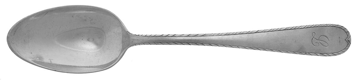 Dolly Madison-Eng. Feathered Edge (Sterling) Teaspoon by Gorham Silver-1