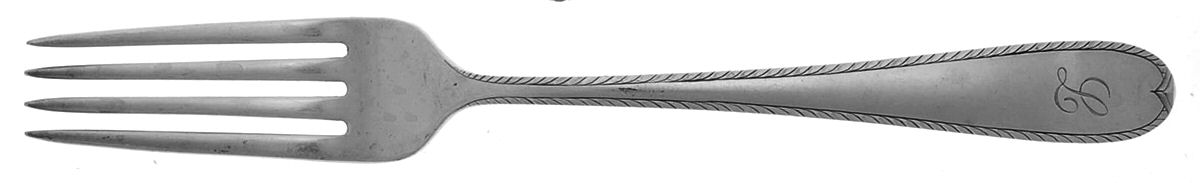 Dolly Madison-Eng. Feathered Edge (Sterling) Fork by Gorham Silver-1