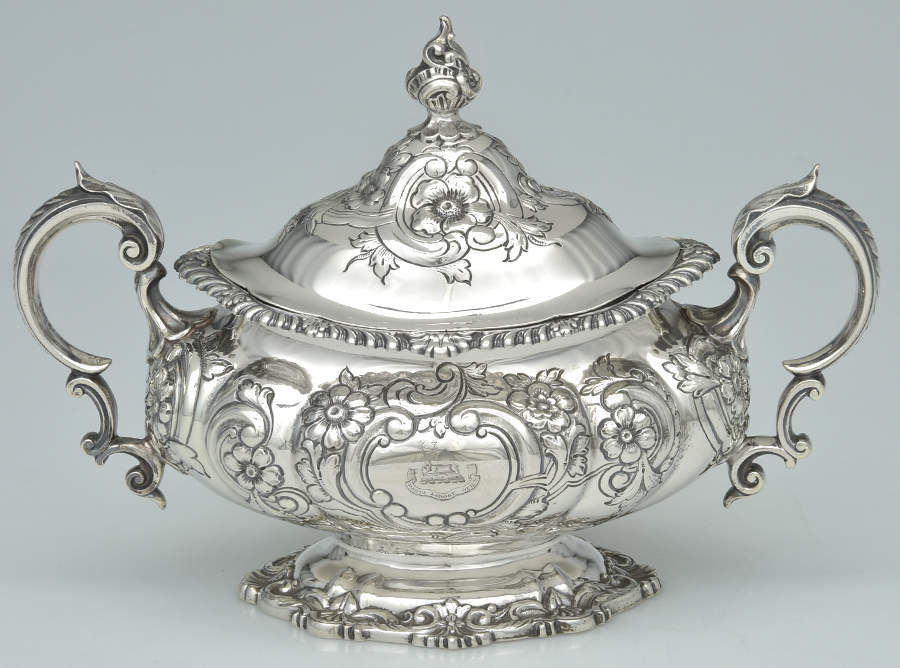 Cambridge (Sterling, 1899, Hollowware) Sugar Bowl & Lid by Gorham Silver-1