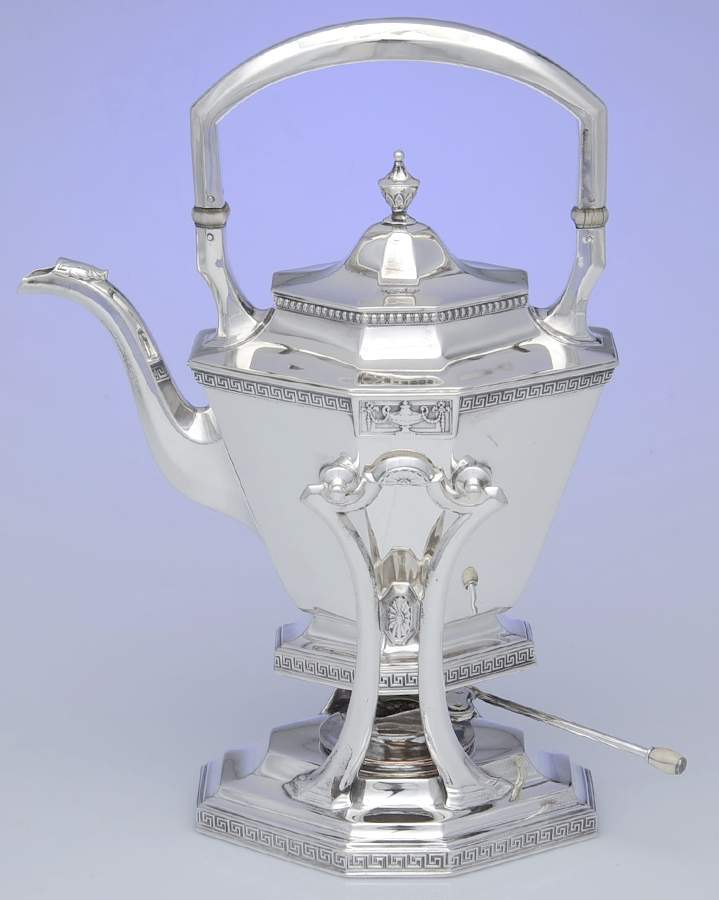 Lansdowne (Sterling, 1917, Hollowware) Kettle, Stand & Burner by Gorham Silver-1