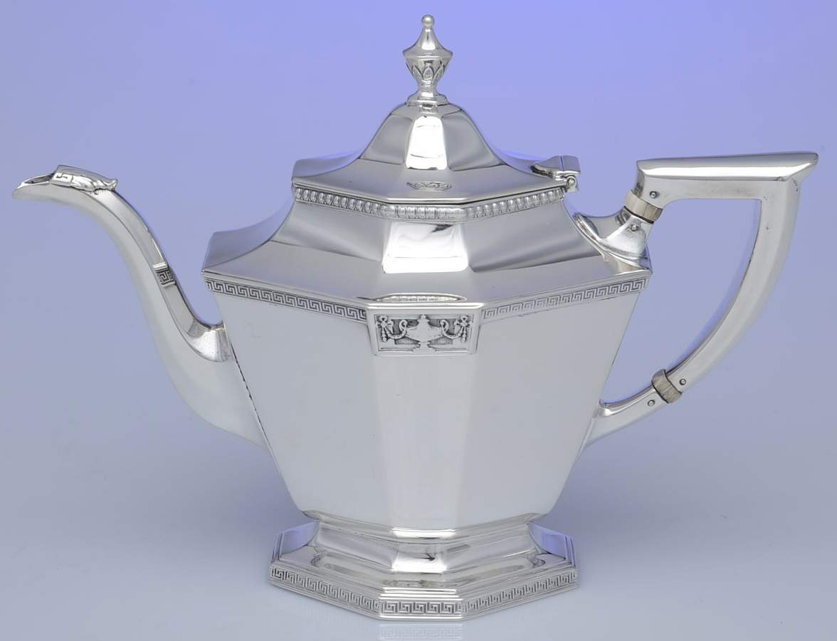 Lansdowne (Sterling, 1917, Hollowware) Teapot by Gorham Silver-1