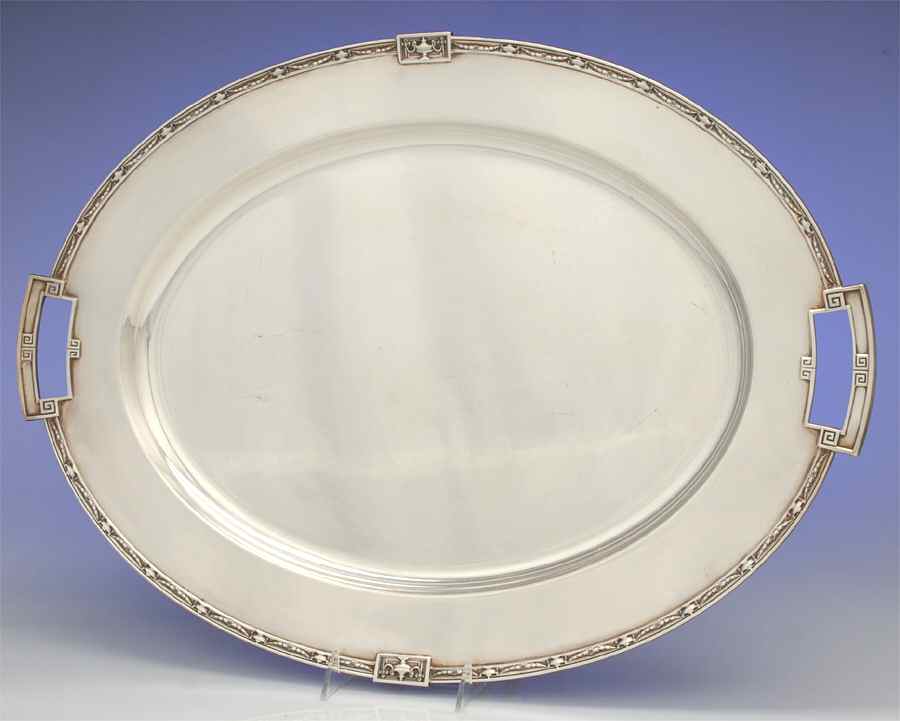Lansdowne (Sterling, 1917, Hollowware) Large Waiter Tray by Gorham Silver-1