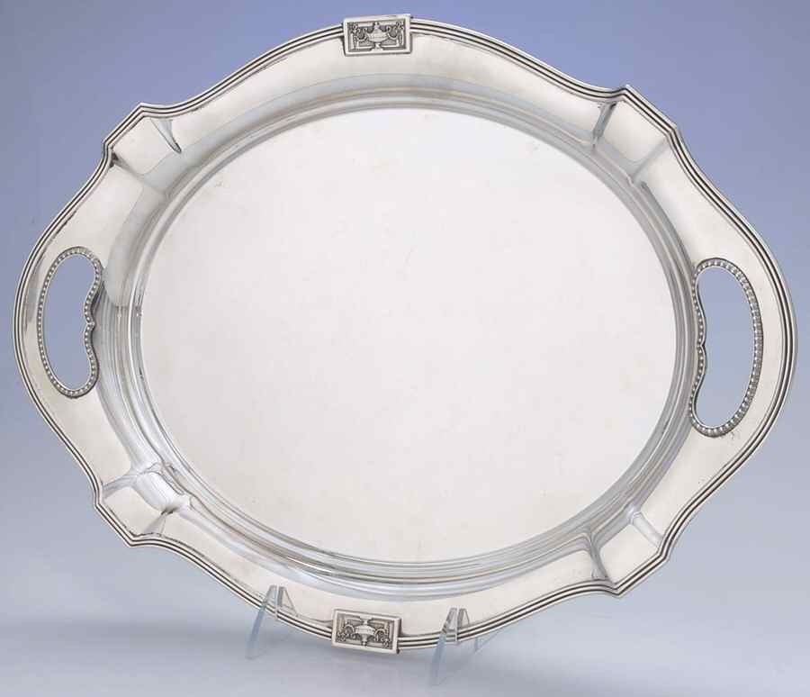 Lansdowne (Sterling, 1917, Hollowware) Sterling Demitasse Tray by Gorham Silver-1