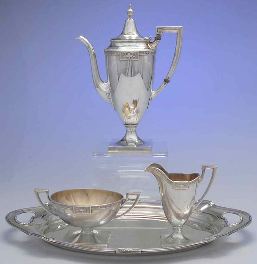 Lansdowne (Sterling, 1917, Hollowware) (4 Pc) Demi Set (SDEP,SCRM,SSUOM,STRDEM) by Gorham Silver-1