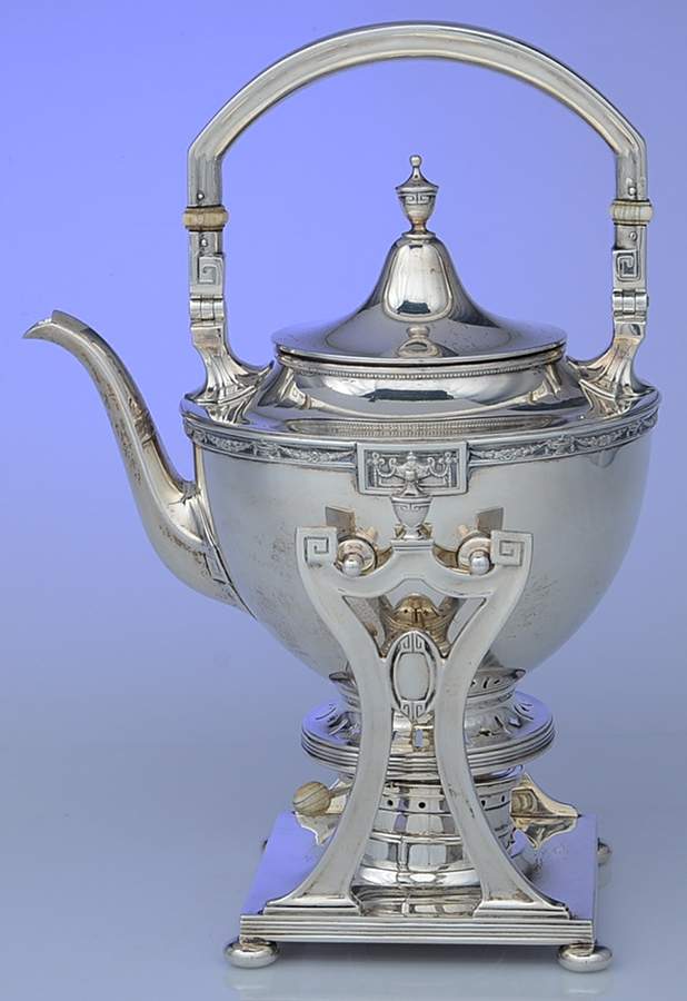 Lansdowne (Sterling, 1917, Hollowware) Kettle, Stand & Burner by Gorham Silver-1