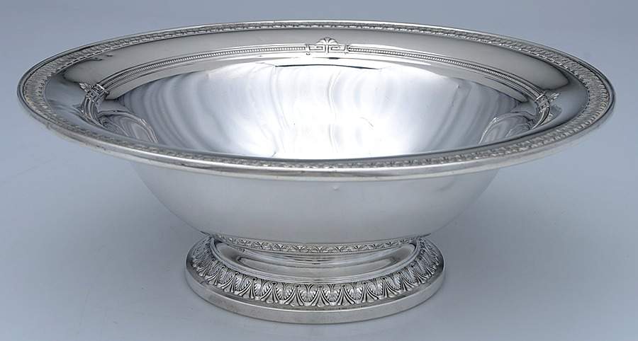 Shamrock V (Sterling, Hollowware) Sterling Serving Fruit Bowl by Gorham Silver-1
