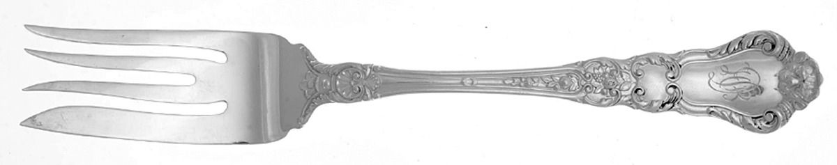 Baronial-Old (Sterling, 1898, No Monograms) Individual Solid Fish Fork by Gorham Silver-1