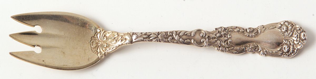 Imperial Chrysanthemum (Sterling, Mono) Ice Cream Fork by Gorham Silver-1